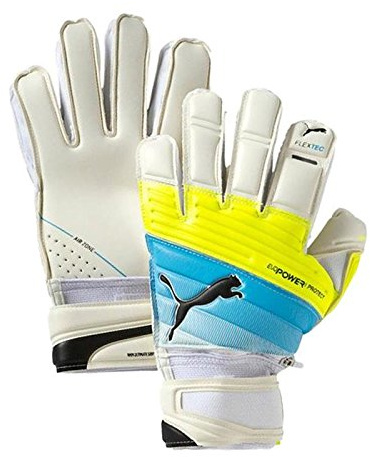 PUMA Evopower Protect 1.3 Goalkeeper White/Safety Yellow Gloves - 7