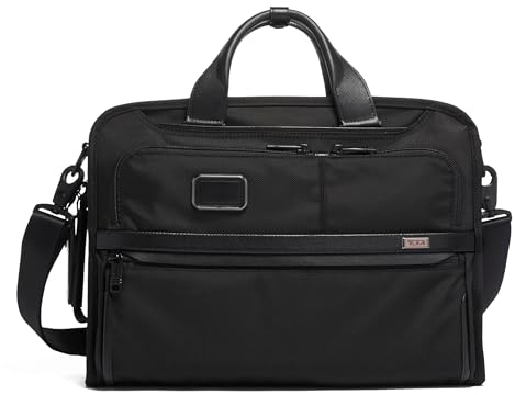 TUMI - Alpha-Schlanke Drei-Wege-Aktentasche – vielseitige Reise-Laptop-Aktentasche, Laptop-Rucksack, Laptop-Tragetasche – TUMI Tracer – Schwarz, Schwarz, Einheitsgröße