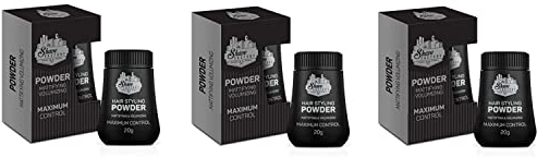 The Shave Factory Haarstyling-Puder mattierend und voluminös für unvergleichliche Textur, Volumen und mattes Finish perfekt für jeden Look und Haartyp (20 g (3er Pack), Classic)