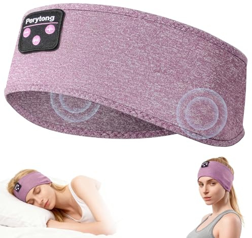 Sleep Headphones,Perytong Bluetooth Sleep Earphones Headphones Soft Comfortable Bluetooth Headband Sleep Headphones Sports Headband Cool Tech Gadgets Sleeping Gifts Guide for Women Men