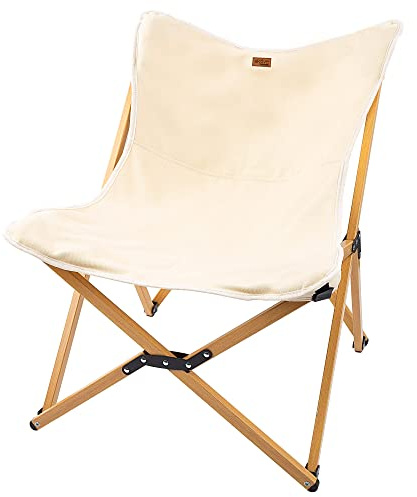 AKTIVE 63023 - Silla Plegable de Camping Tipo Glamping Sabana, portátil, Material: algodón y Aluminio, Resistente, Peso máximo soportado 110 kg., Medidas 56 x 70 x 75 cm