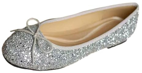 seiveini Ballerines Classiques Femme Ballerines à Paillettes Fashion Flats pour Femme Bout Fermé Appartements Confortable Brillant Ballerines à Enfiler Femme Chaussures Plates A Argenté 39 EU