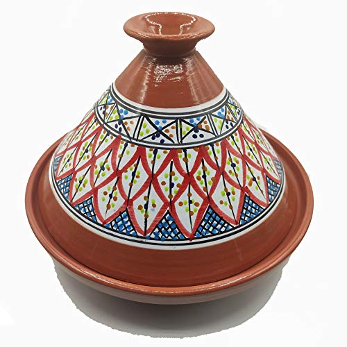 Tajine in Terracotta XL 32cm – Autentica Pentola Etnica Marocchina/Tunisina con Ebook Gratuito 2910201103