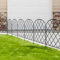 Thealyn Dekorativer Gartenzaun aus Metall, 61cm H x 33cm B 10 P, Steckzaun ohne Graben, Mobiler Zaun für Hunde, Camping & Teich, 10 Paneele (3,3 m Gesamtlänge)