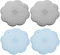 4 Stück Abflusssieb Silikon -2 blau&2 grau,Haarfilter für Küche, Dusche, Badewanne und Waschbecken, wiederverwendbares Abflusssieb für Dusche/Badewanne (5–15 cm Durchmesser)