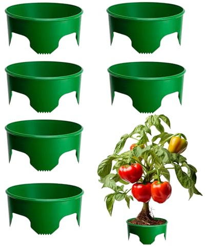 Anillos de plantación, ahorro de agua, anillos redondos para plantar – para patio al aire libre, césped, invernadero, huerto, vegetal, arbustos