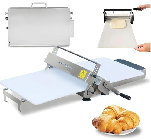 Joyfitness Sfogliatrice per Croissant, Sfogliatrice Pieghevole per Pasta, Sfogliatrice Pasticceria, Spessore Regolabile 0-25mm, Impasti Pizza e Panetteria Domestica Commerciale