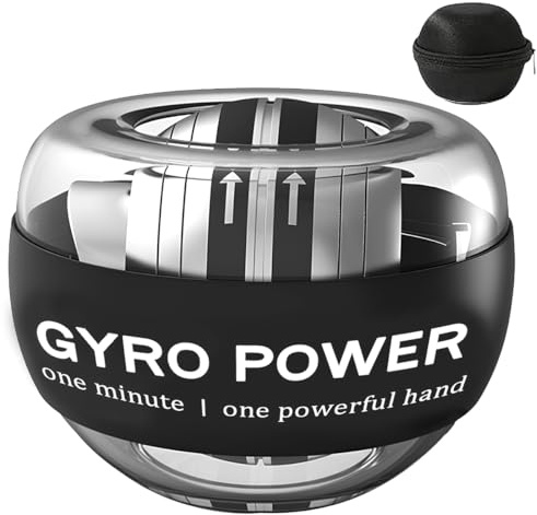 Gyroball Wrist Exerciser Ball Auto Start 5 Level Resistance Light Control Gyroscopic Forearm Trainer Arm Strengthening Arm Finger Wrist