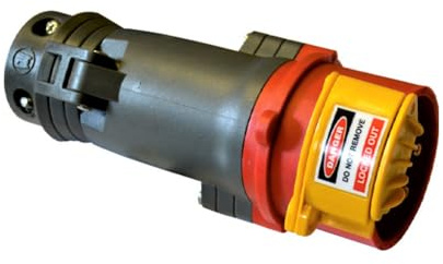 Lockout Tagout Pin & Sleeve Plug, Yellow | Fits 16A-125A Industrial Plugs, Durable & High Visibility Design
