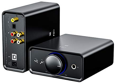 FiiO K5 Pro Headphone Amps Portable Desktop DAC and Amplifier 768K/32Bit and Native DSD512 for Home/PC 6.35mm Headphone Out/RCA Line-Out/Coaxial/Optical Inputs