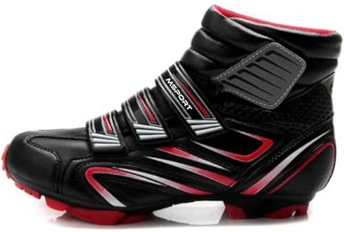 Msport MTB Winter Cycling Shoes Mountain Bike Shoes Waterproof Mountain Men/Women SPD Compatible - Red 7.5 UK