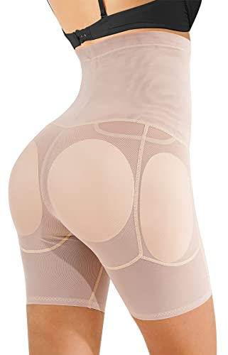 Bingrong Braga Faja Reductora Mujer Braguitas Moldeadora con Relleno de Caderas Cintura Alta Pantalones Ropa Interior Levanta Glúteos Body Shaper Transpirable Shapewear para Mujer