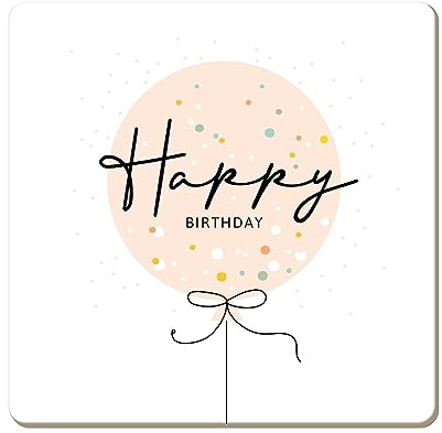 Grafik Werkstatt lustiger Untersetzer aus Kork | Happy Birthday, Bunt