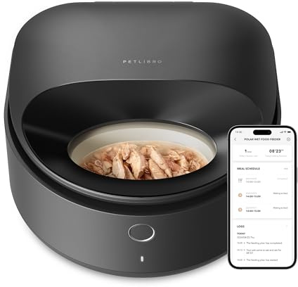 PETLIBRO Polar Refrigerated Wet Food Cat Feeder, 3-Day Smart Automatic Feeder, App Control & Timed Meals, No Ice Packs, 2.4GHz Wi-Fi, PawShield Safety Lock