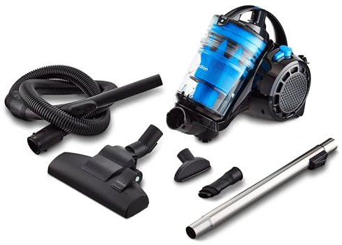 MEDION Beutelloser Zyklon-Staubsauger P2000 (700 Watt Leistung, 2 Liter Staubbehälterkapazität, waschbarer HEPA 13 Filter, 8,5 m Arbeitsradius, MD 11905) blau