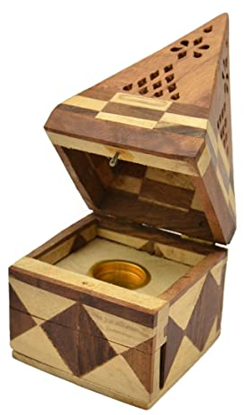 Temple Incense Cone Burner - Jointed Wood