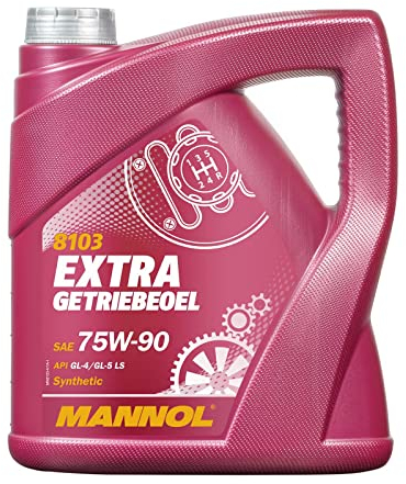 MANNOL Olio Extra per Ingranaggi 75W-90 API GL 4/GL 5 LS, 4 Litri