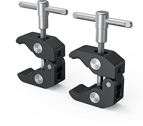SMALLRIG Super Clamp (2 STÜCKE) Super Stativ Klemme Magic Arm Clamp mit Thread für DJI Ronin, Kameramonitor, LED Light-2058