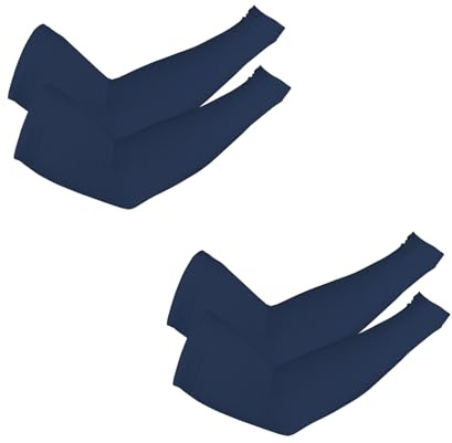 PFFY 2 Pairs UV Protection Cooling Arm Sleeves for Men and Women UPF 50 Sun Sleeve Blue*2
