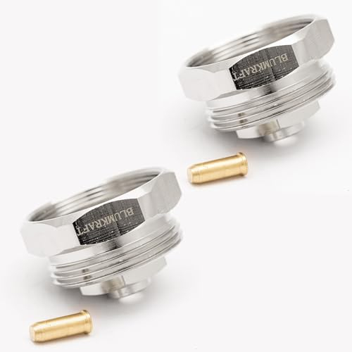 BLUMKRAFT - Lote de 2 adaptadores radiadores M30 x 1.0, rosca fina a M30 x 1.5, termostato, cabeza termostática (M30 1.0-1.5)