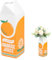 Alongen Orangensaft Vintage Juice Box Vase süße kreative Blumenvasen Dekor süße Keramikvase -Mehrzweck -Dekorative Vase für Wohnzimmer Küche Frische Blumen getrocknete Blumen 7x21.5 cm