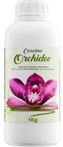 Concime Liquido 1000ml Organico per Orchidee - Per una fioritura ricca e rigogliosa - Prolunga la Fioritura e Nutre la pianta – Effetto Rivitalizzante - Tappo dosatore - Prodotto in Italia - Illica