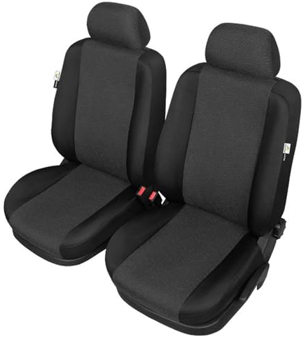 Autositzbezüge Autositzschoner Sitzbezüge 1+1 Front Vordersitze Kompatibel mit Renault Clio 4 IV (12-) Auto Sitzbezug Schwarz Autositzauflage Autositz Sitzauflagen Tuning Auto Zubehör Innenraum