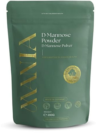MANIA D-Mannose Pulver Pulver 200 Gramm – D-Mannose 100% natürlich & ohne Zusätze – Made in Germany
