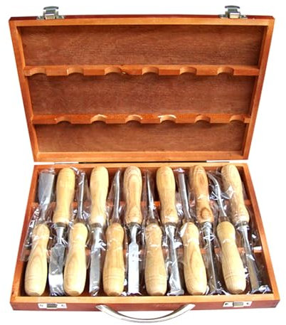 Schnitzwerkzeug Für Holz, Stechbeitel Set Für Holz, Meißel Für Holz, 12 Stück Messer Zum Schnitzen Von Holz, DIY Holz Meißel Professionelle Schnitzen Holzbearbeitung Für Holzschnitzerei