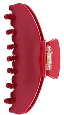 OideGuiing Durable Acetate Hair Clips - 4-Inch Cherry Red Claw Clips for Fine and Thick Hair (Red)