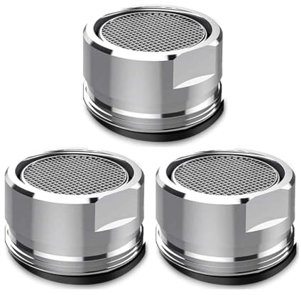 3 stycken 24 mm vattenhandtag, kran sil strålningsregulator, kran sil insats yttergänga, metallisk yttergänga vattenkran reservdel med tätning, diffusörkran för kök och badrum