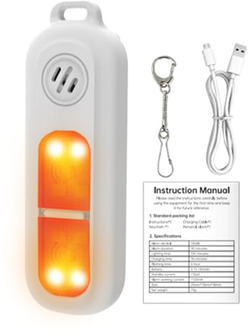 Alarme de sécurité personnelle, alarme de protection personnelle, porte-clés sirène personnelle de 130 dB avec lumières stroboscopiques LED, appareils de protection personnelle portables avec clip