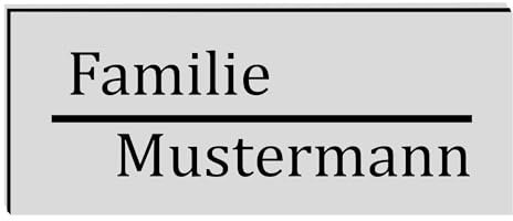 KIWISTAR UG - plaque boite aux lettres personnalisable doubler 50x20 mm argent noir - personnalisée avec gravure - Plaque de sonnette en PVC - usage extérieur - résistante aux UV et aux intempéries