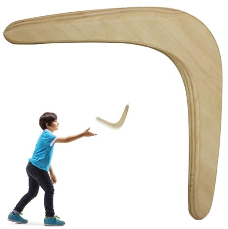 Pesoncarl Boomerang Wooden V-Shaped 13x2 Inch Boomerangs for Kids Adults Portable Replacement Outdoor Toys for Lawn Beach Camping