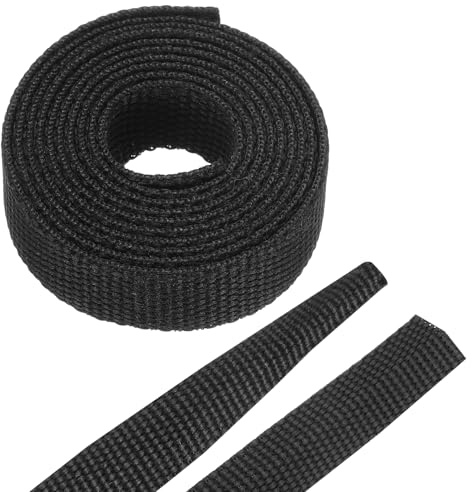 QUARKZMAN Guaine Intrecciate Per Cavi Termorestringenti Tessuto A Manicotto, 3/8 3ft Nero Rapporto Di Restringimento 2:1 Protettore Per Cavi A Fascetta, Protezione Cavo Di Rete