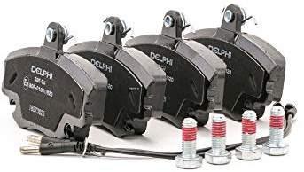DELPHI Kit pastiglie freni con accessori LP885 Compatibilità con RENAULT Clio 2 BB0/1/2, CB0/1/2 Twingo 1 C06 Twingo 2 CN0, PEUGEOT 205 II 20A/C, DACIA SANDERO