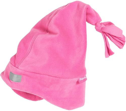 Playshoes Unisex Kinder Fleece-Mütze Wintermütze, Zipfelmütze pink, 55cm