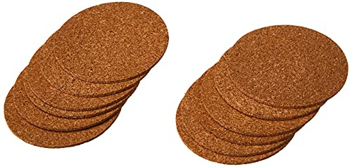 12 tunna korkunderlägg/glasunderlägg av kork diameter 9,5 cm