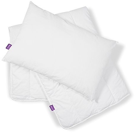 Snüz Cot Duvet & Pillow Bundle 4.0 Tog – 100 x 120cm – Made with Breathable Hollowfibre – 12+ Months