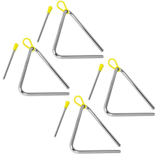 Tiger triangel instrument med Beater Paket med 4 Krom
