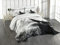 ABAKUHAUS Wolf Tagesdecke Set, Heulen Unter Vollmond, Set mit Kissenbezügen Moderne Designs, für Doppelbetten 264 x 220 cm, Schwarz-grau und weiß