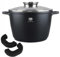 KARL HAUSMANN Topf Antihaftbeschichtet mit Deckel - 10 Liter - Ø 28 cm - Aluguss Kochtopf beschichtet Für alle Herdarten auch Induktion - Schwarz Suppentopf - Non Stick Cooking Pot - Bratentopf