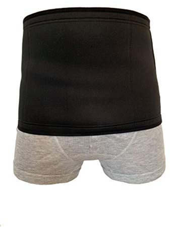 EXTREME Expanderbart stominbandage mjukt kolostomiband stomiband kroppsformare bantning midja cincher med silikon 25 cm bred, svart, 91/97 cm