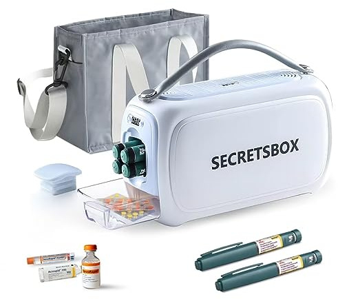 Enfriador de Insulina portátil de 2 a 8 ℃, Diabética Neveras de Insulina Viaje, pantalla digital de control de temperatura inteligente, enfriador de medicamentos para viajes y automóviles
