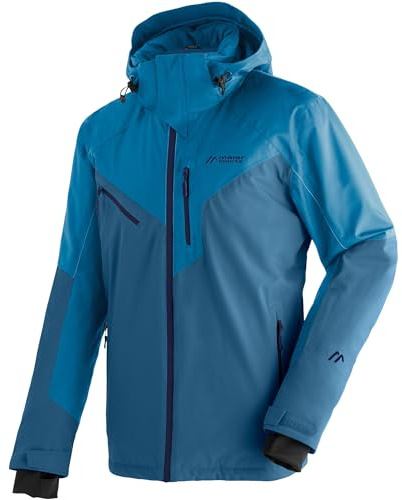 Maier Sports Pajares, Warme Herren Skijacke, Wasserdichte Winterjacke mit 2-Wege-Stretch, mTEX Wetterschutz und mTHERM für hohen Wärmerückhalt, PFC-frei, Blau, 54