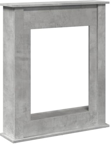 VidaXL Cadre de cheminée Gris béton 75x20x87,5 cm Bois d'ingénierie, cheminée, Console de cheminée, Ensemble de Tour de cheminée, Tour de cheminée