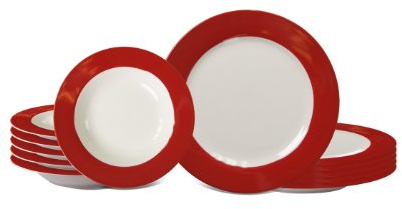 Flirt by Ritzenhoff & Breker Doppio Rot Tafelservice 12tlg.