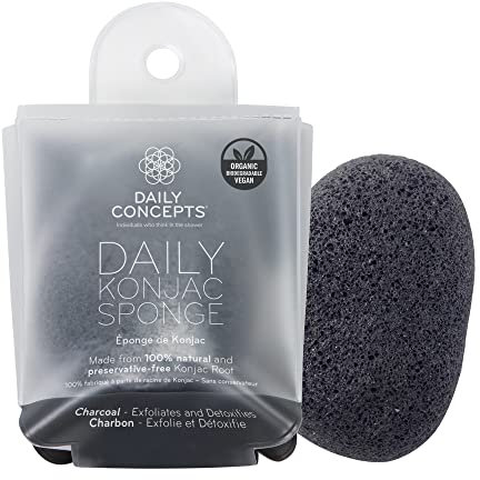 Daily Concepts Konjac Sponge, Charcoal