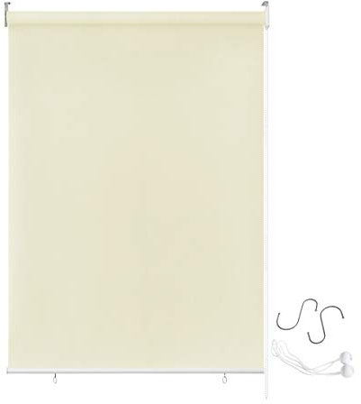 YUENFONG Tenda a Rullo da Esterno Tenda a Rullo Oscurante per Finestra per Balcone, Protezione Solare da Sole (180 X 240cm, Beige)