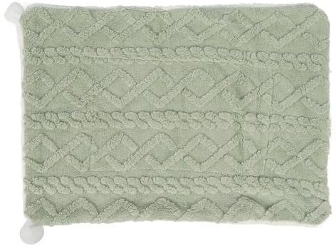 Cat Bed Cat Cushion Pet Pad Blanket Double Layer Thicken Plush Cat Bed Blanket Washable Warm Mat for Indoor Outdoor Cats, Dogs (Green)